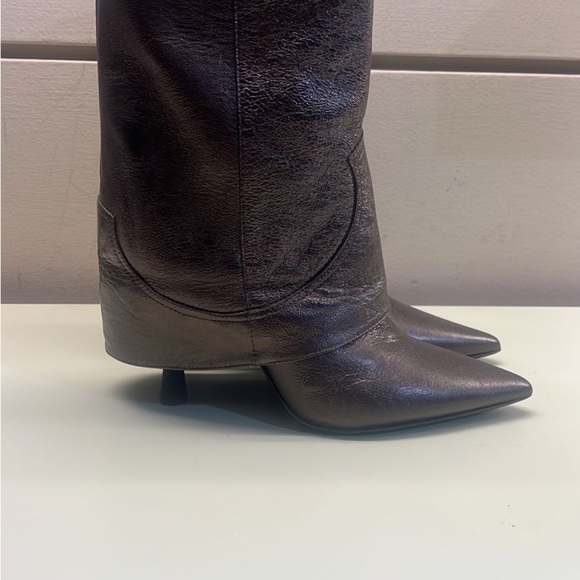 Cowboy style Agl Black Heeled Boots with Sleek Design - Picture 6 of 13